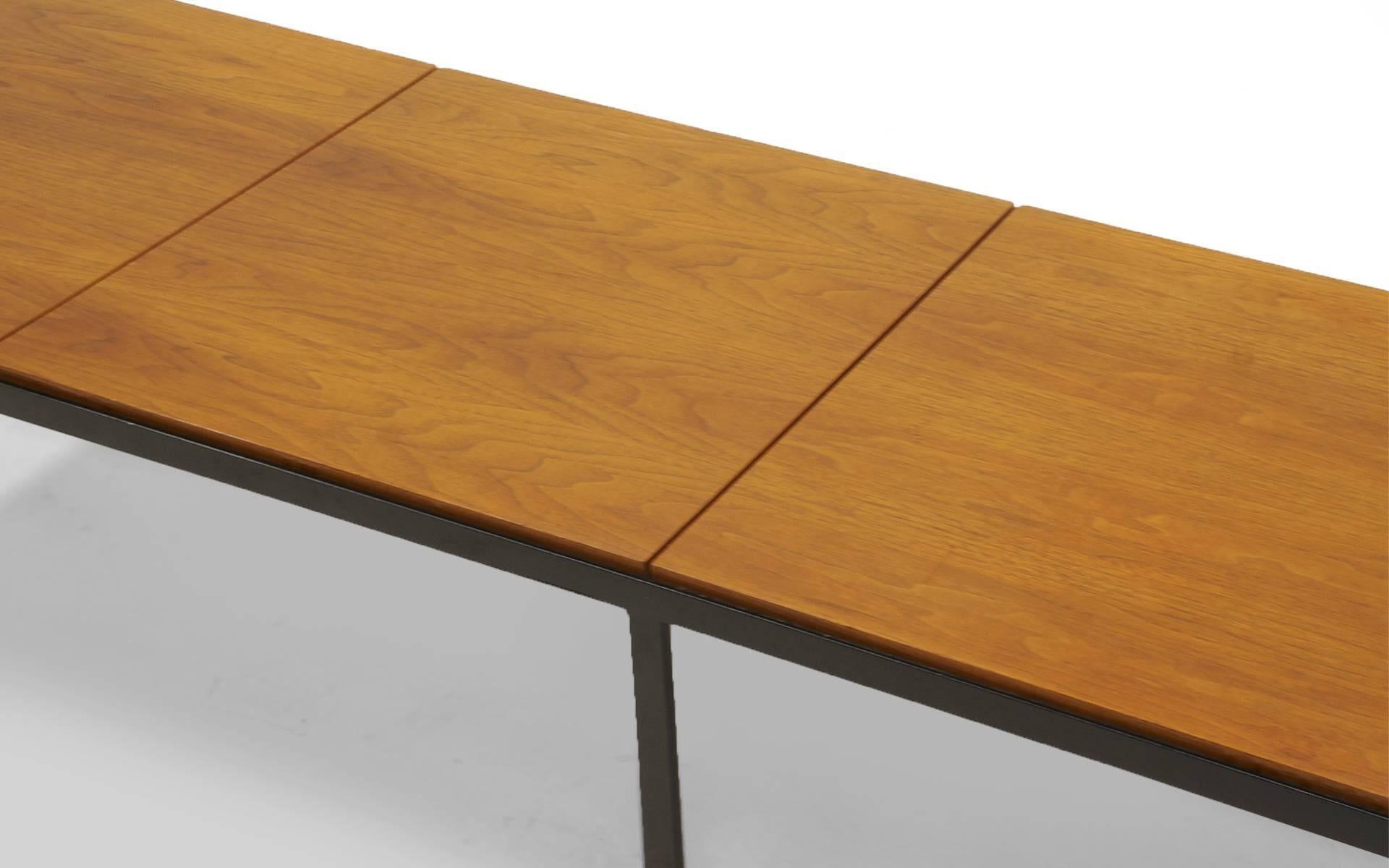 Mid-20th Century Long Bench or Coffee Table by Florence Knoll, Steel and Walnut