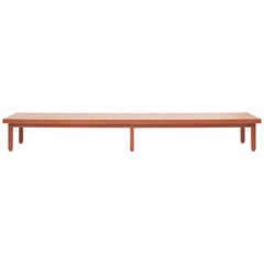 Banc long en teck, Danemark, années 1960