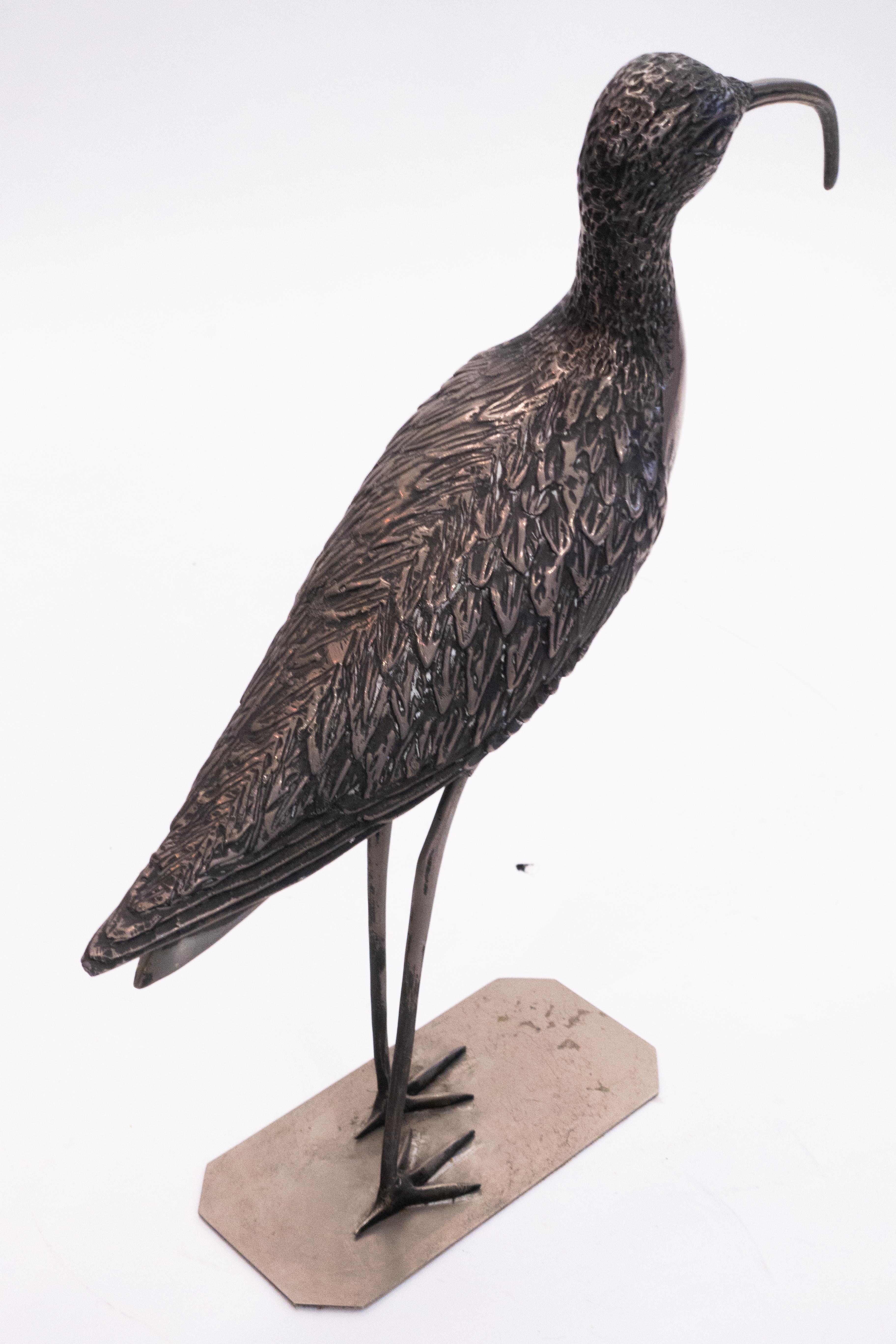 Mid-Century Modern Long-Billed Curlew Midcentury Sculpture, French