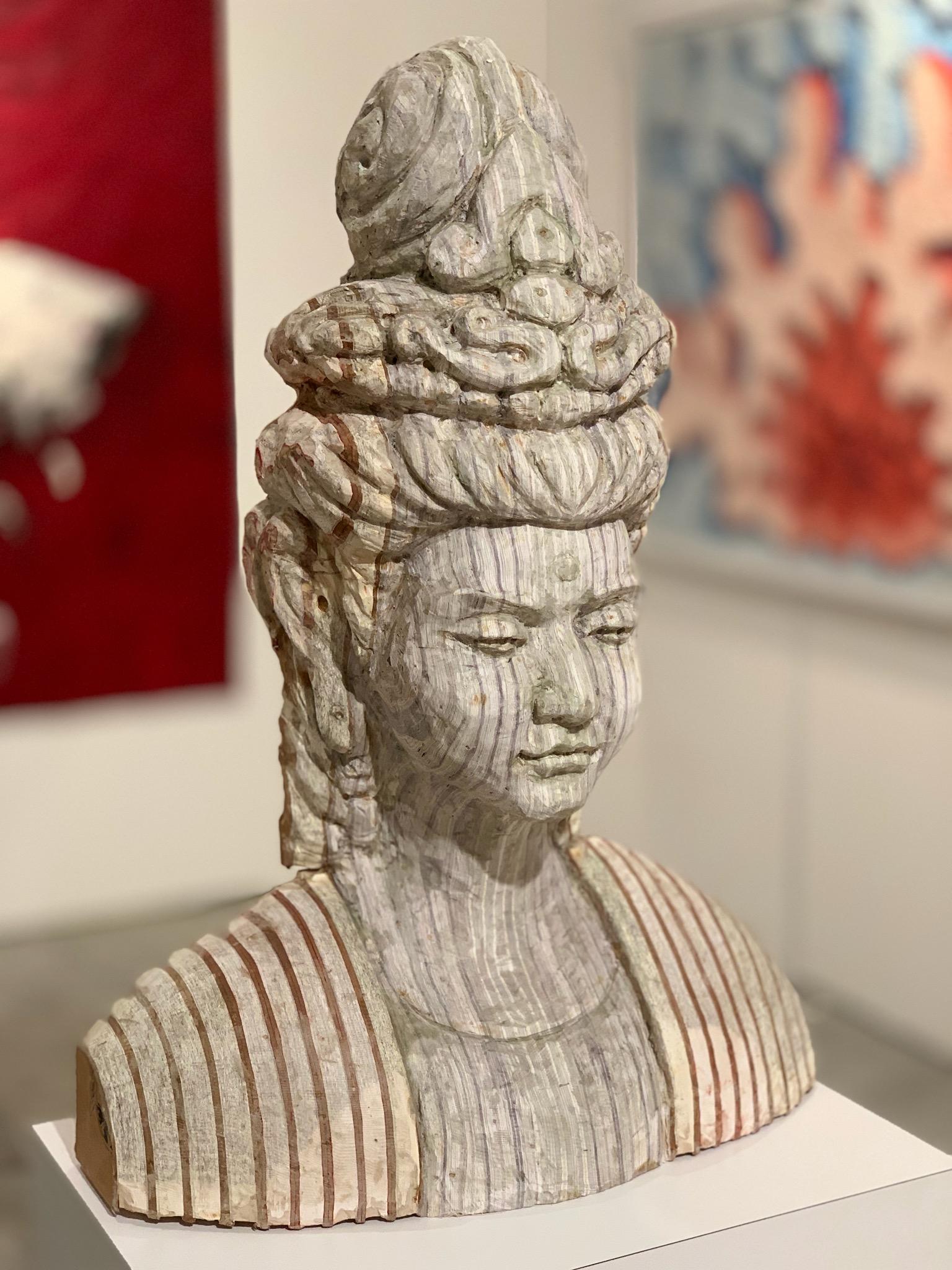 Long Bin Chen Figurative Sculpture - Gun-Ying, Books, 2018 LONG BIN CHEN