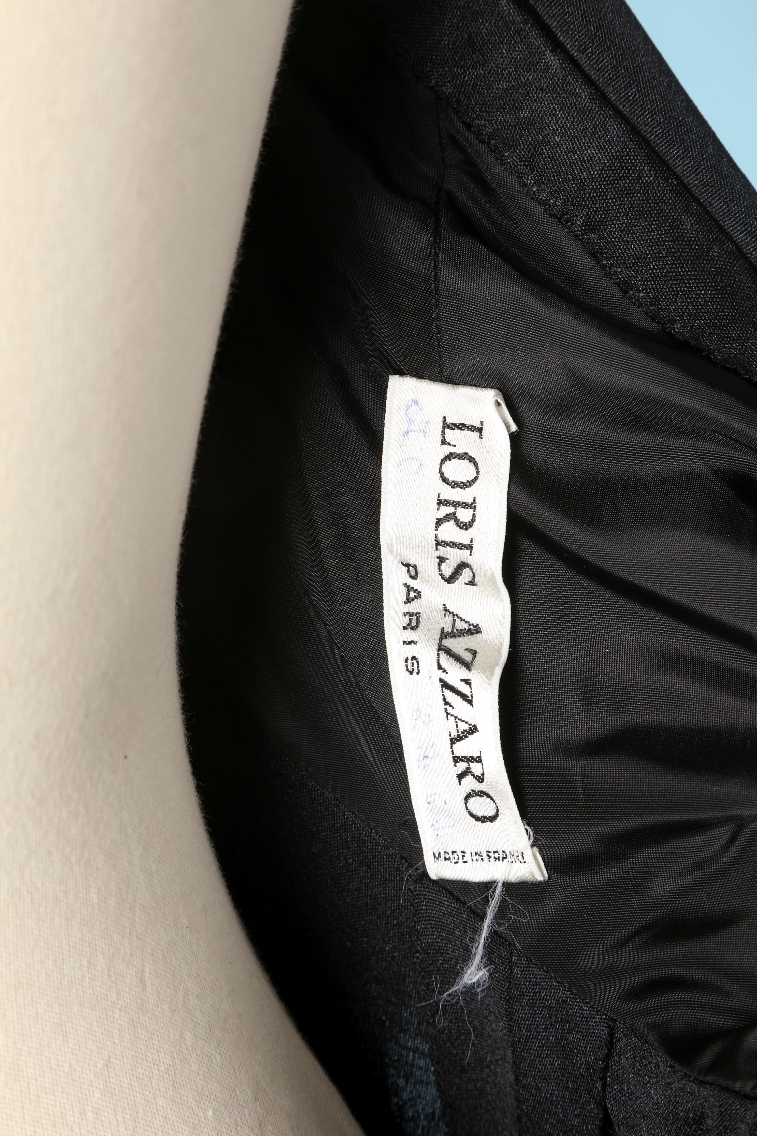 Women's Long black 70's jersey Loris Azzaro Paris