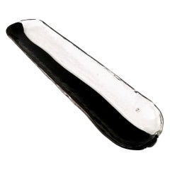 Long Black and Transparent Murano Glass Centerpiece by Aureliano Toso, Labelled