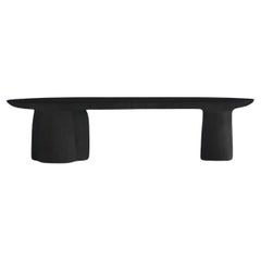 Table basse longue noire par Faina