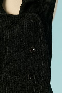 Long black Corduroy sleeveless jacket JEAN-PAUL GAULTIER Maille