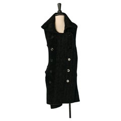 Long black Corduroy sleeveless jacket JEAN-PAUL GAULTIER Maille