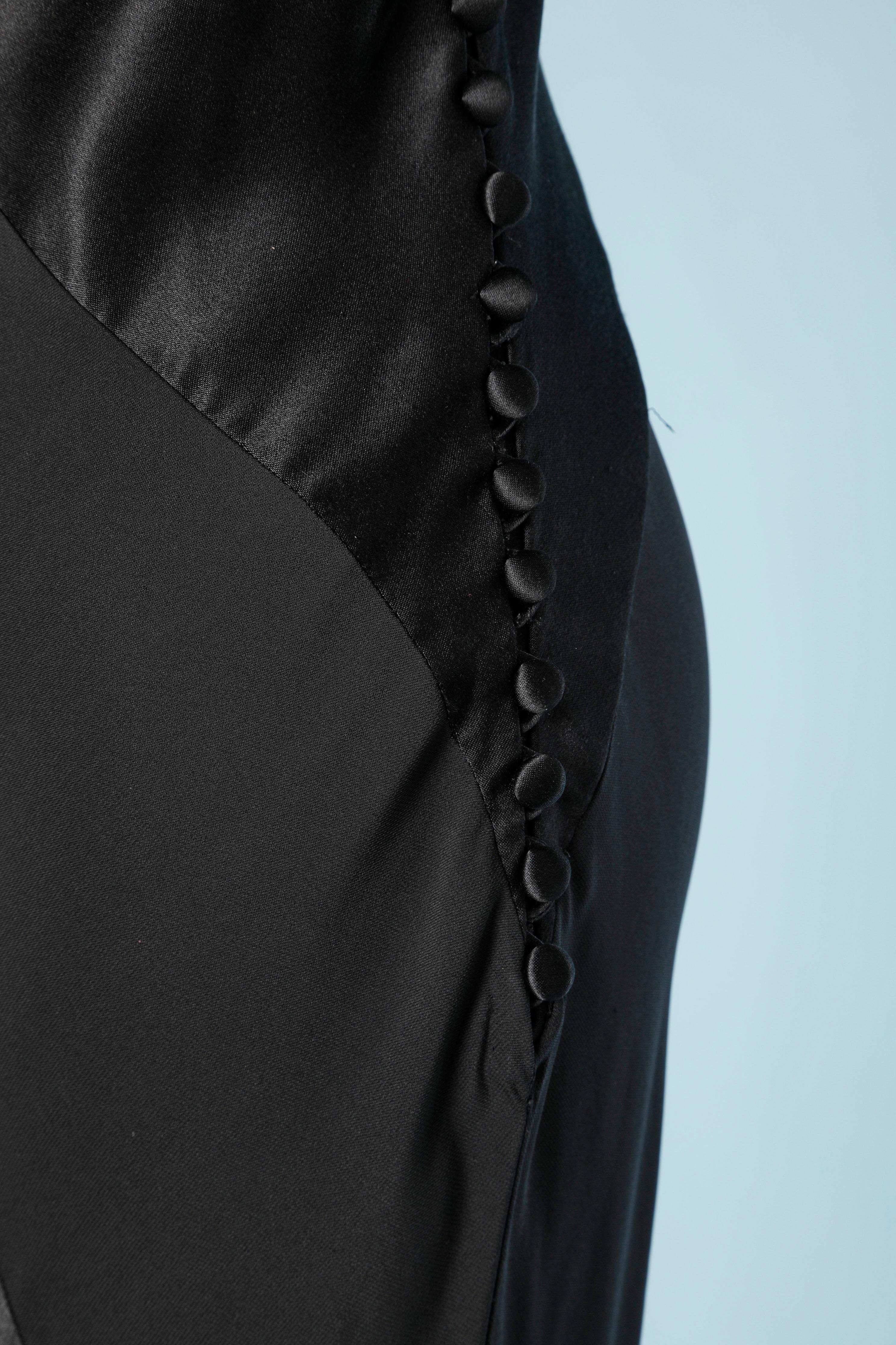 Langes schwarzes Abendkleid aus Satin Bellville Sassoon / Lorcan Mullany im Zustand „Hervorragend“ in Saint-Ouen-Sur-Seine, FR