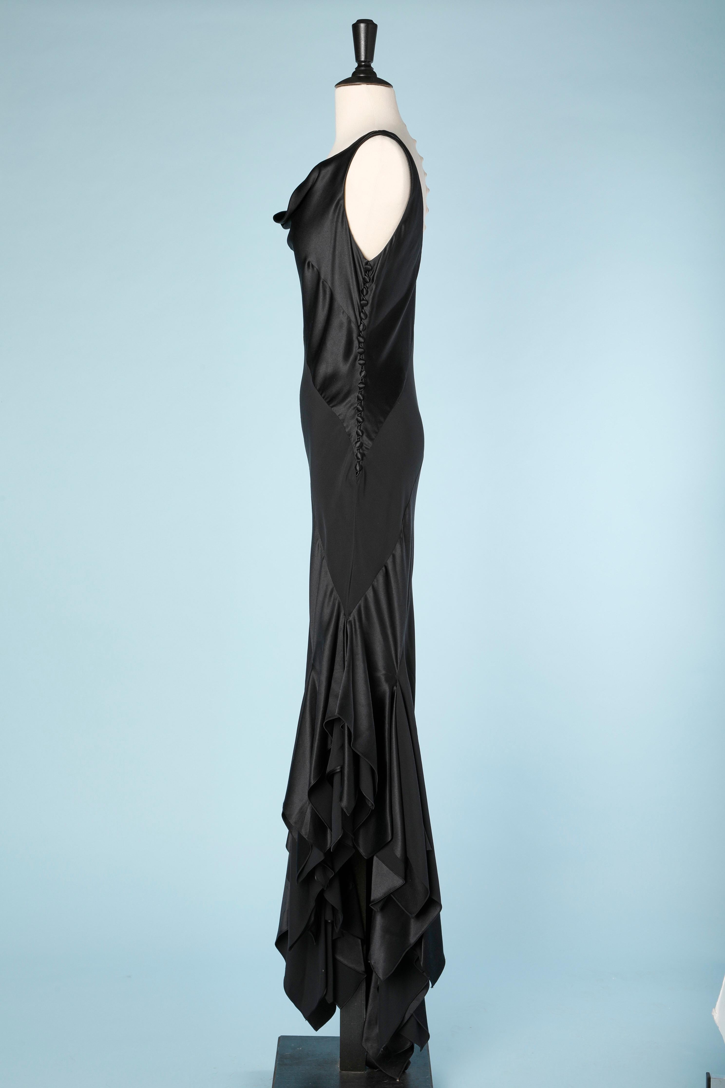 Langes schwarzes Abendkleid aus Satin Bellville Sassoon / Lorcan Mullany Damen