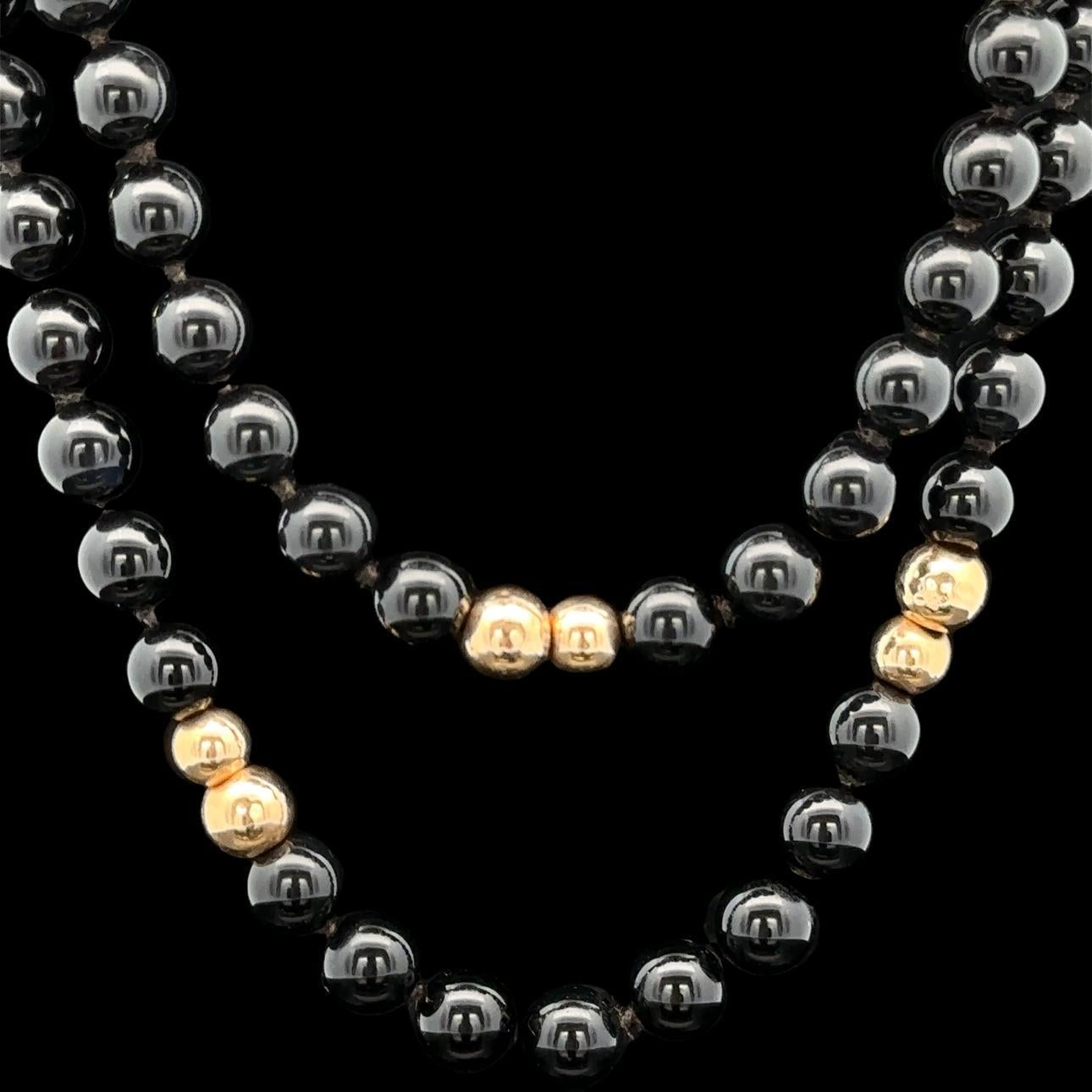 Long Black Onyx Strand 28