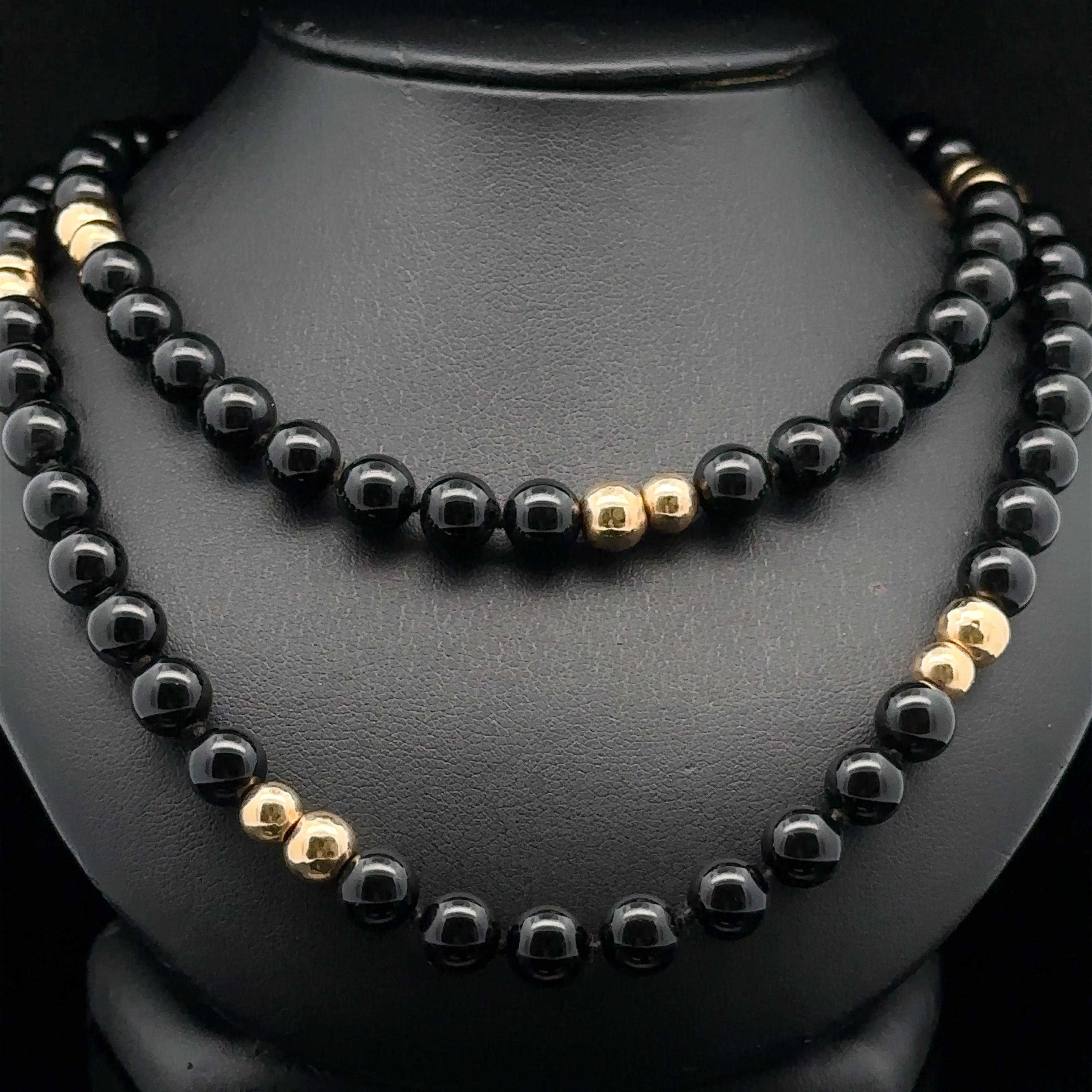 Women's Long Black Onyx Strand 28