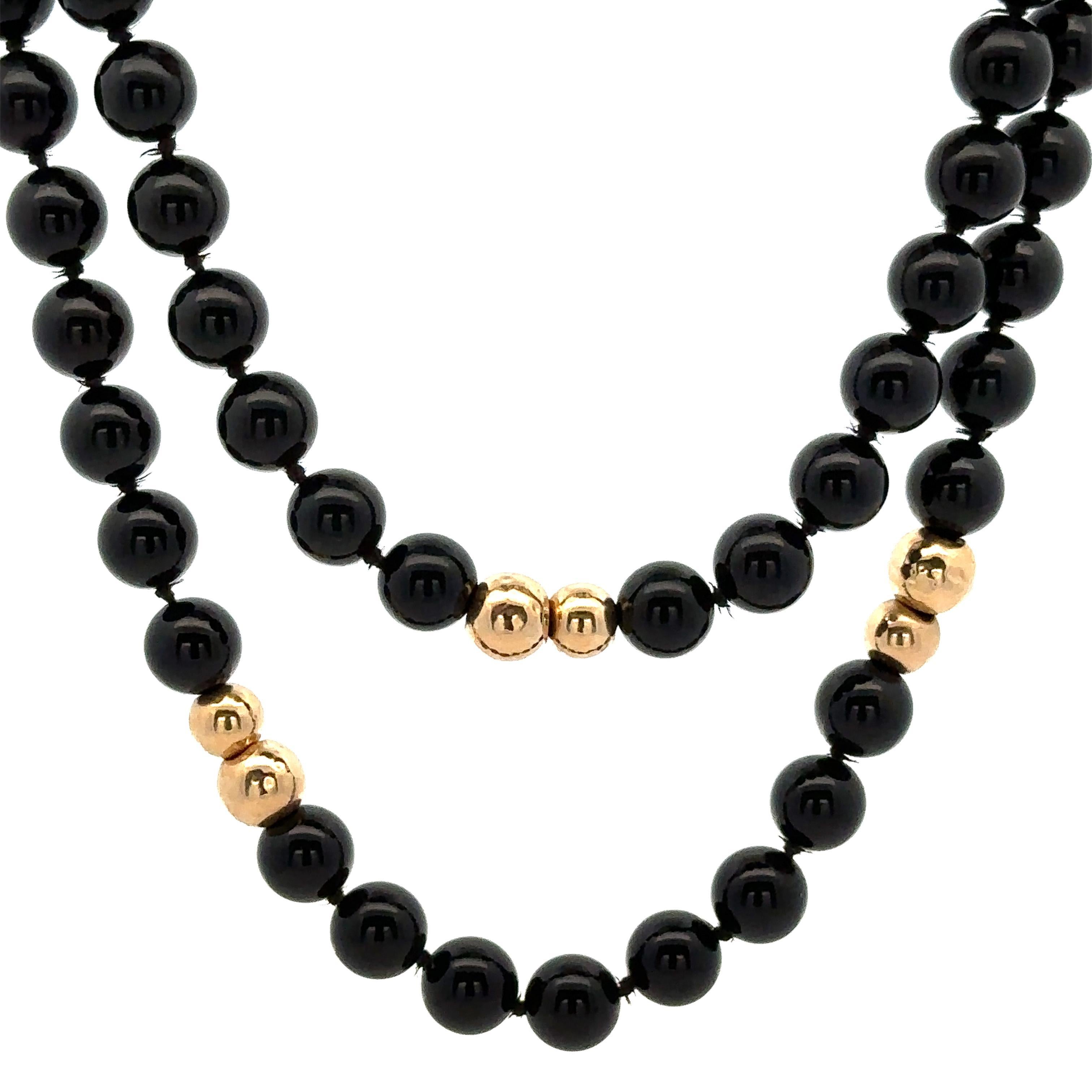 Long Black Onyx Strand 28