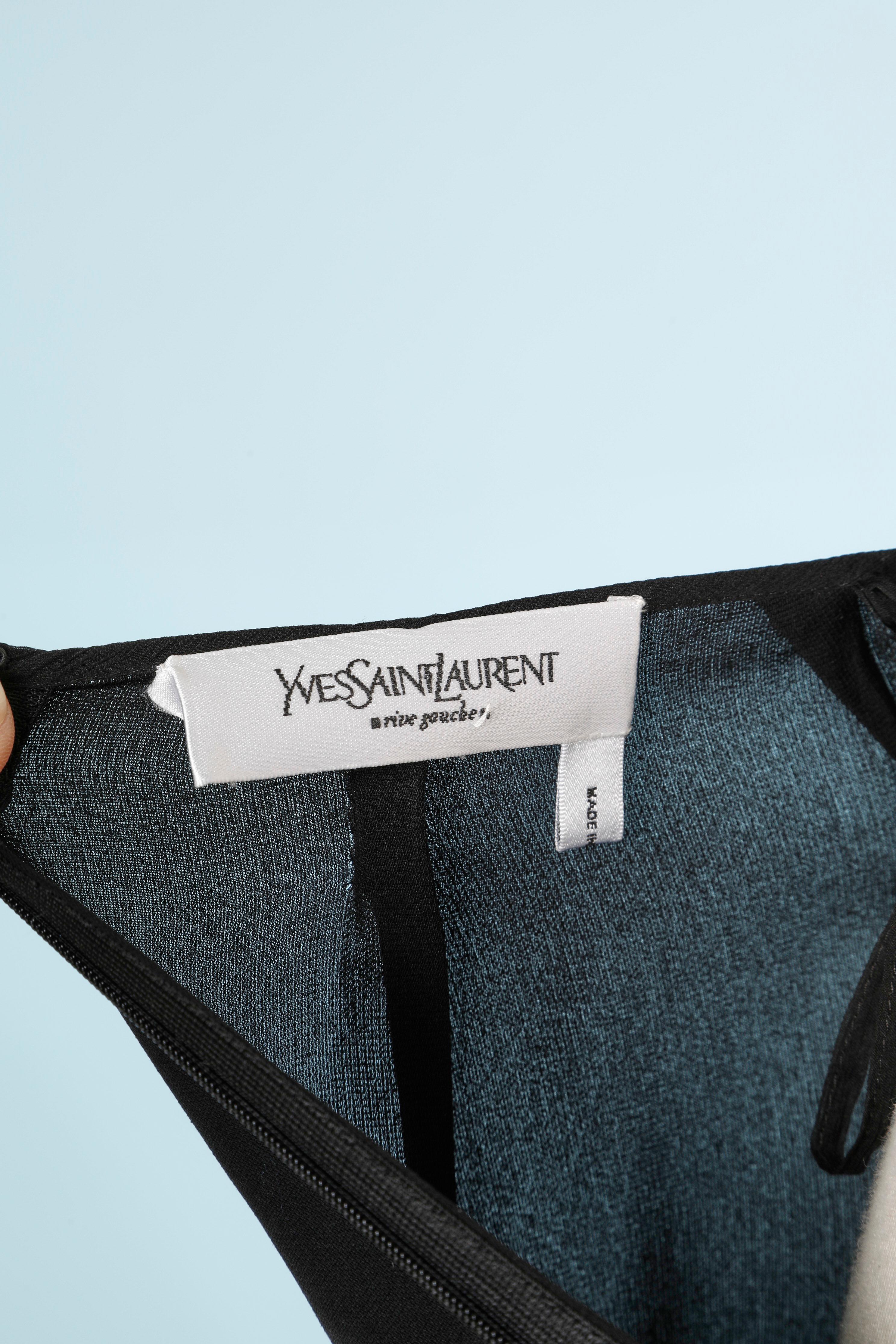 Long black silk chiffon skirt Yves Saint Laurent Rive Gauche  In Excellent Condition For Sale In Saint-Ouen-Sur-Seine, FR