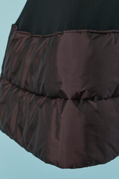 Long black skirt with brown padded edge Jean-Paul Gaultier Classique