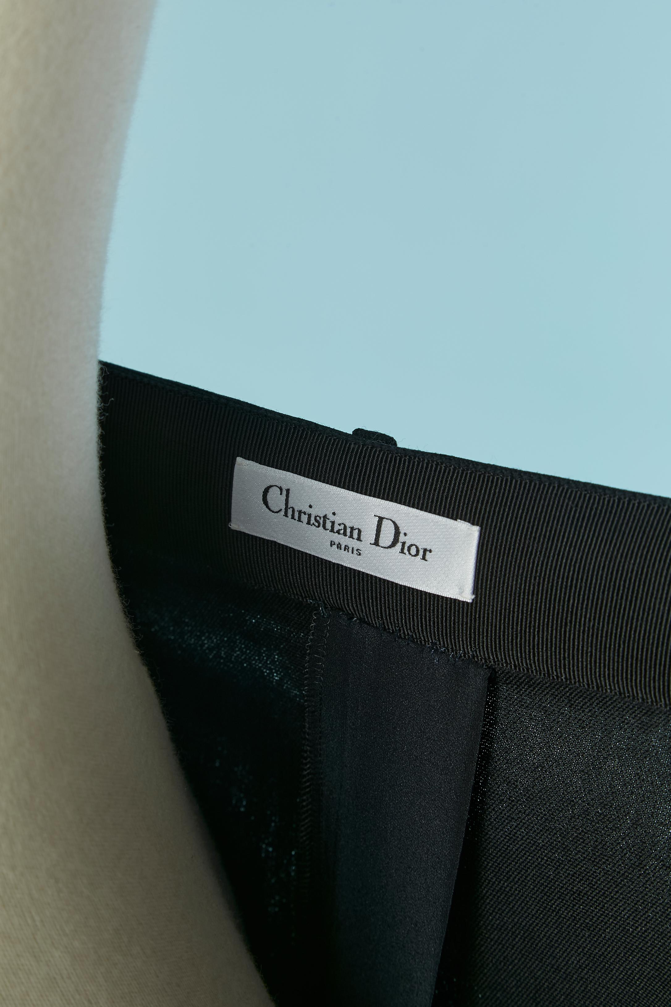 Donna Gonna lunga in lana nera CHRISTIAN DIOR in vendita