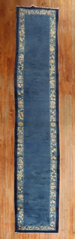 Long Blue Chinese Runner, Early-20th Century