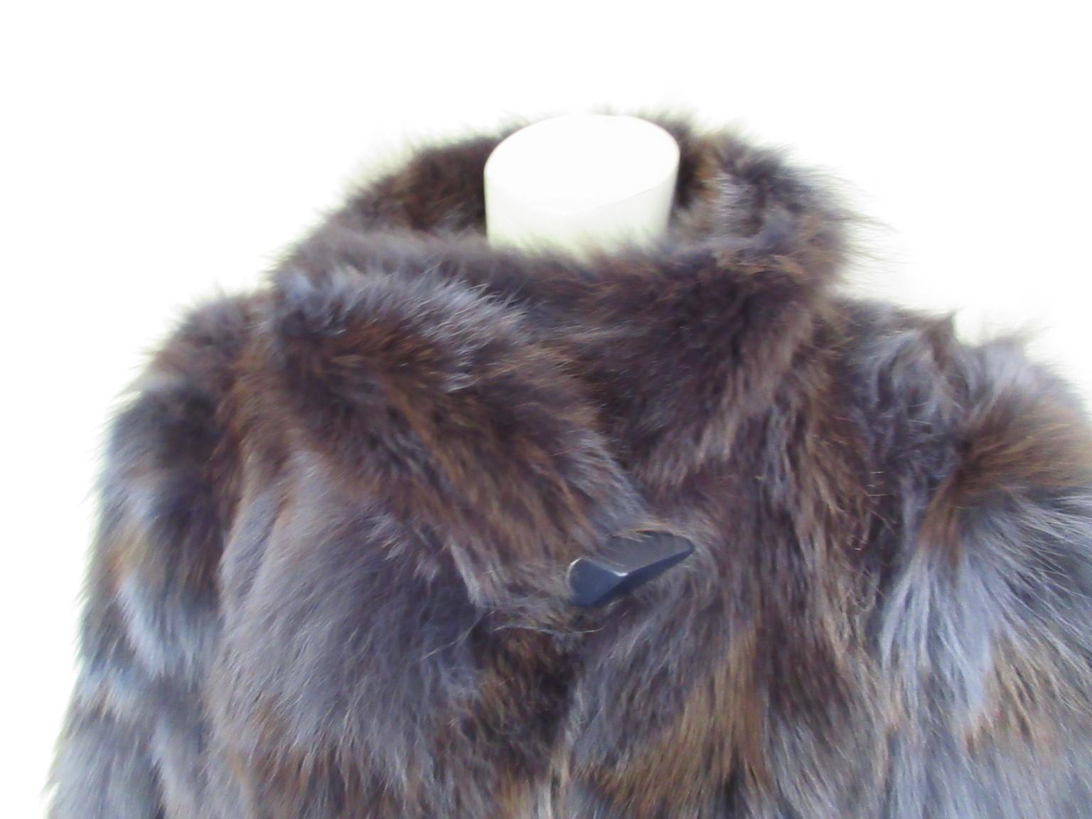 Long Blue Fox Fur Coat Soft and Supple  In Good Condition For Sale In Amsterdam, NL