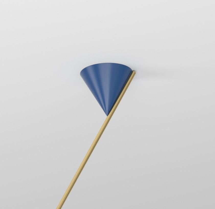 Postmoderno Plafoniera a cappello lungo blu di Atelier A Light in vendita