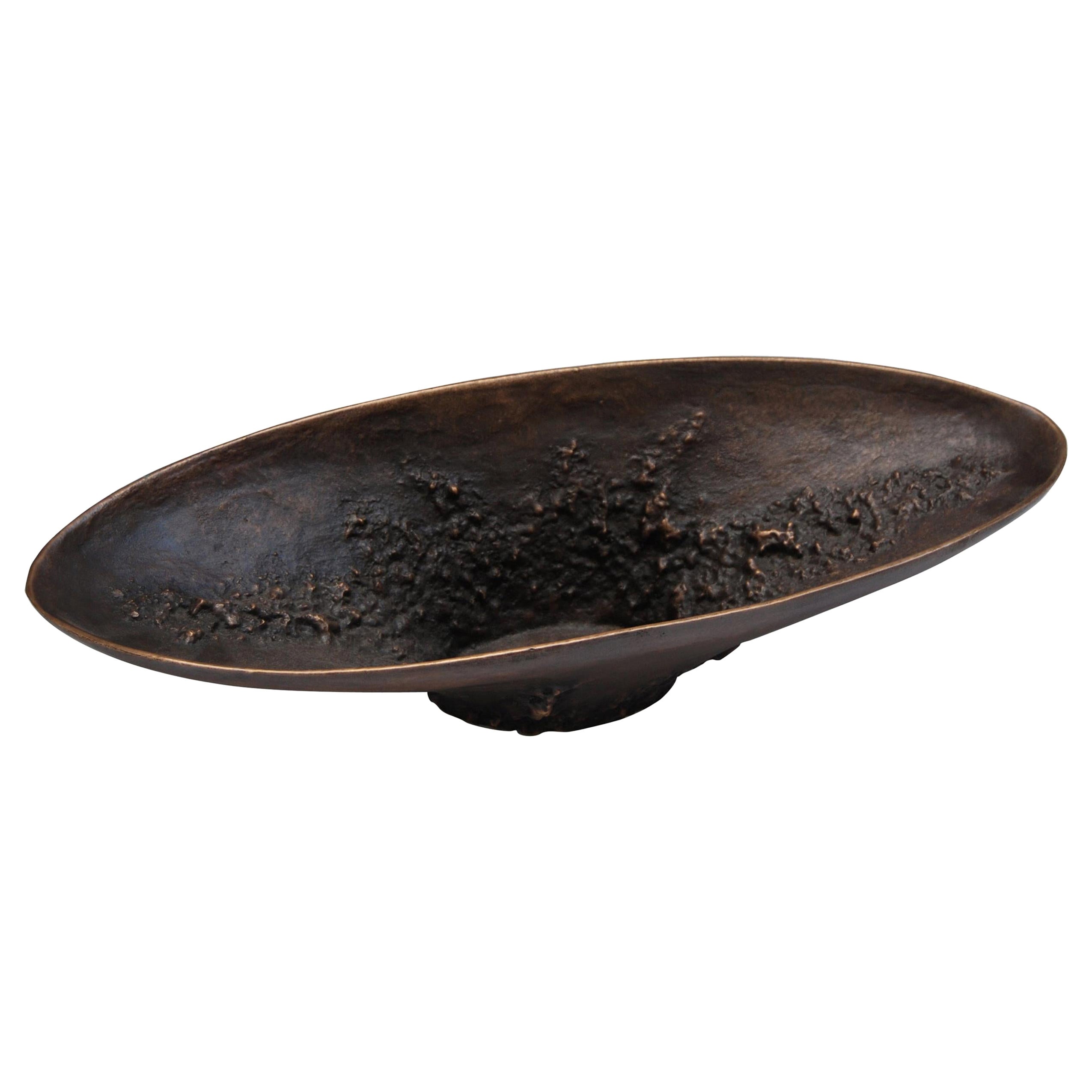 Long Bowl in Dark Bronze by Fakasaka Design For Sale