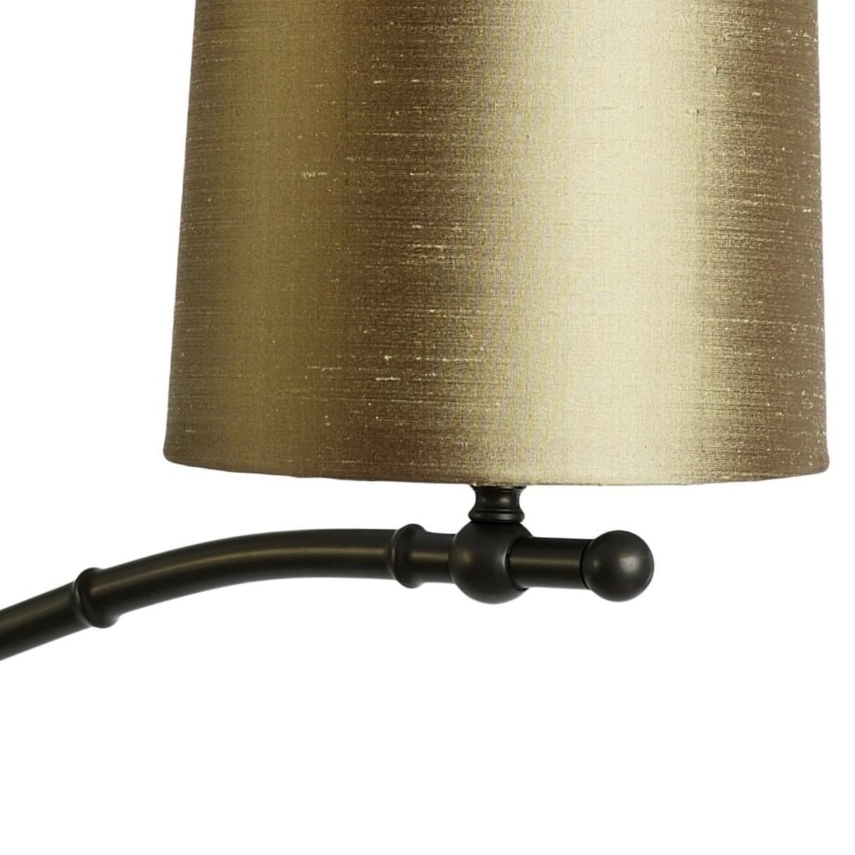 Effet bronze Applique murale à bras pivotant en laiton et finition bronze mat en vente