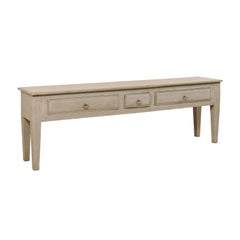 Long Brazilian Painted Wood Console Table with Nice Clean Lines