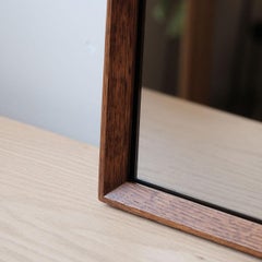 Long Bronze Mirror with Wooden Frame – REGULAR
