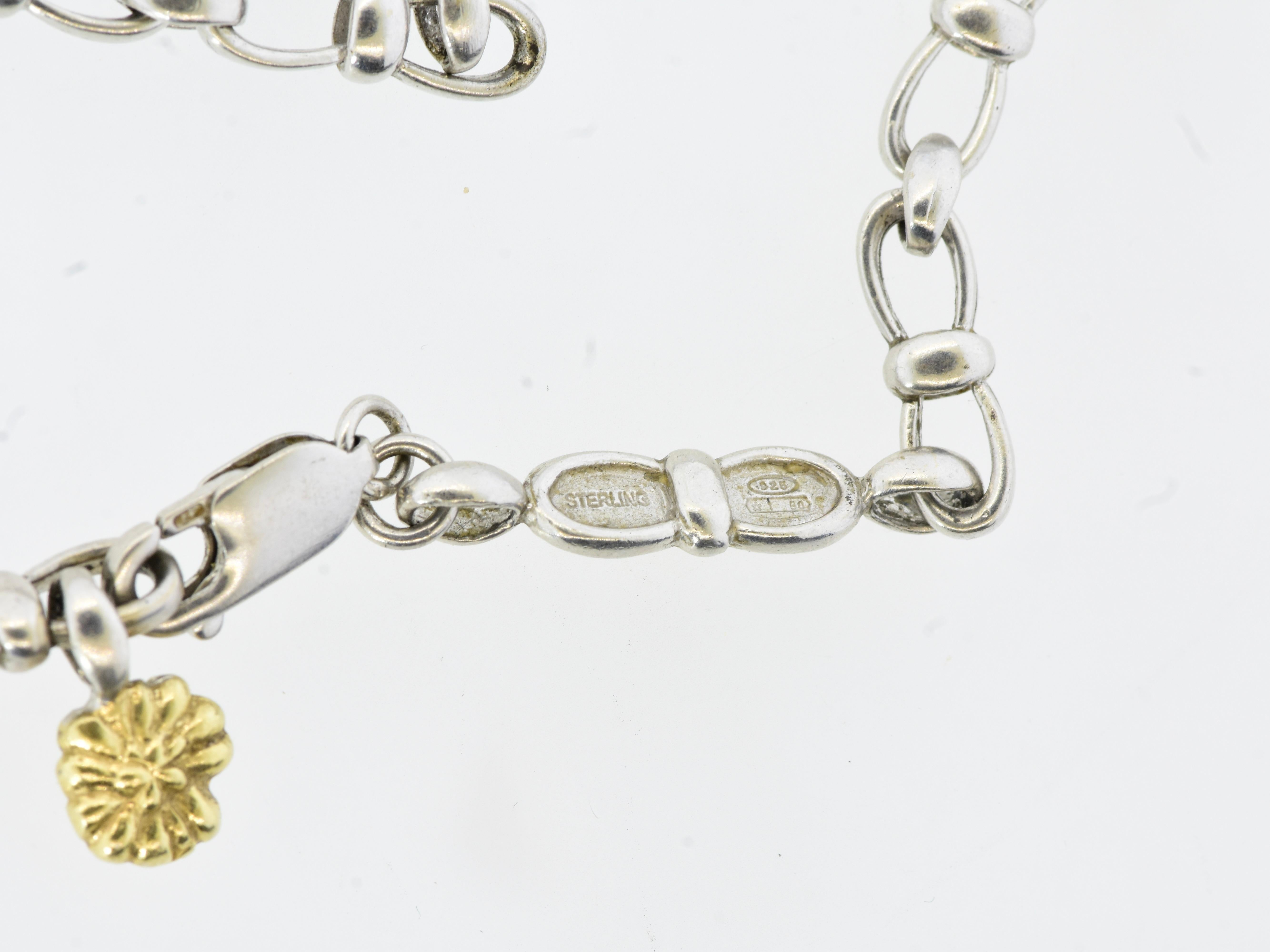 Catena lunga vintage Buccellati Gardenia Collection in oro vermeil più grande d'argento in vendita 4