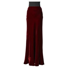 Long burgundy velvet skirt Ralph Lauren 