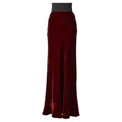 Long burgundy velvet skirt Ralph Lauren