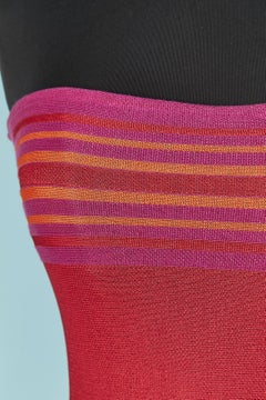 Long bustier printed dress M MISSONI