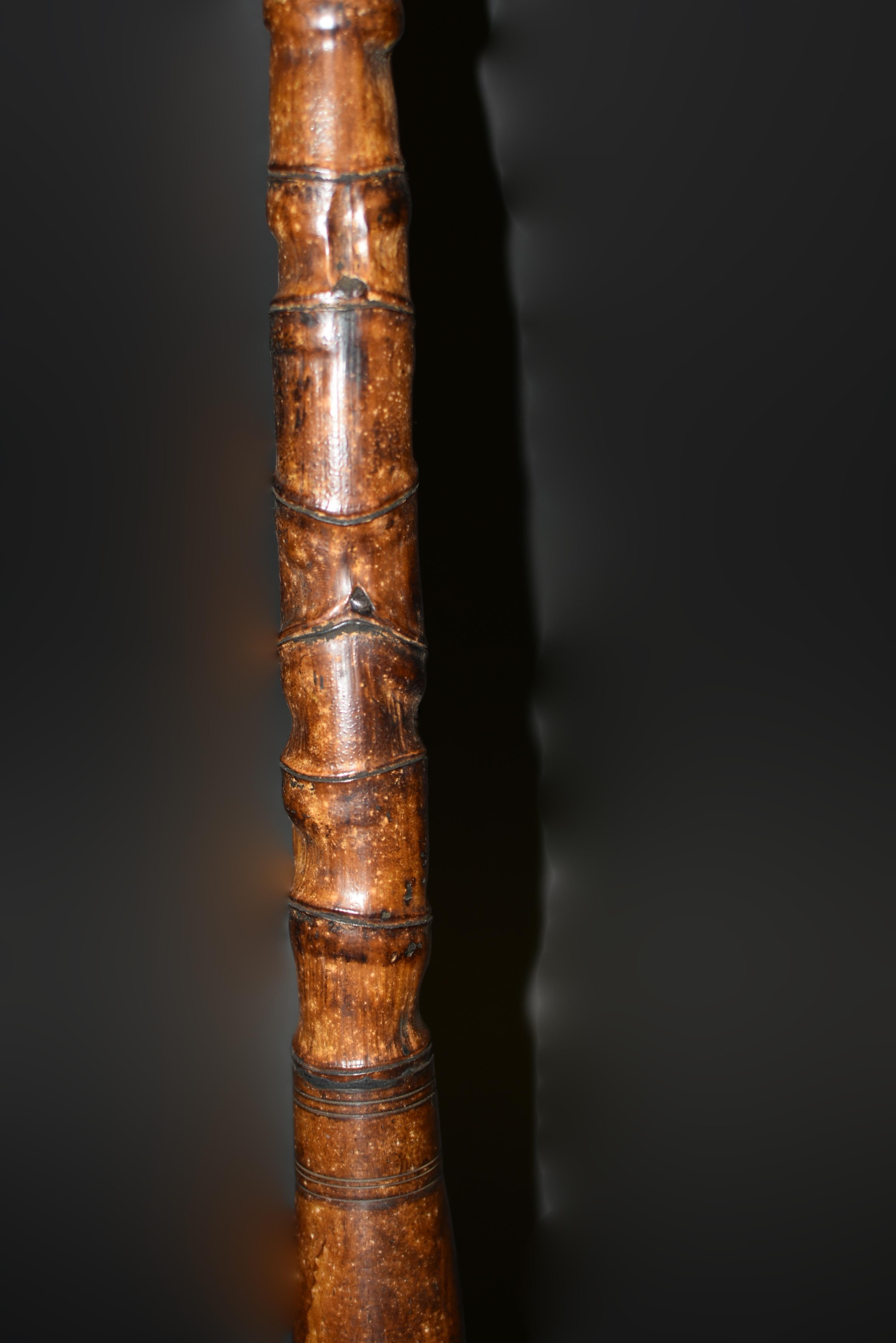 20ième siècle Longue calligraphie Bouddha cloche bambou 25