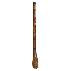 Long Calligraphy Brush Buddha's Belly Bamboo 25" Brush 2