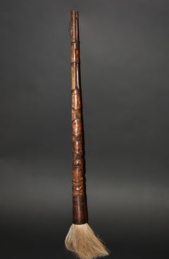 Long Calligraphy Brush Buddha's Belly Bamboo 25" Brush 3