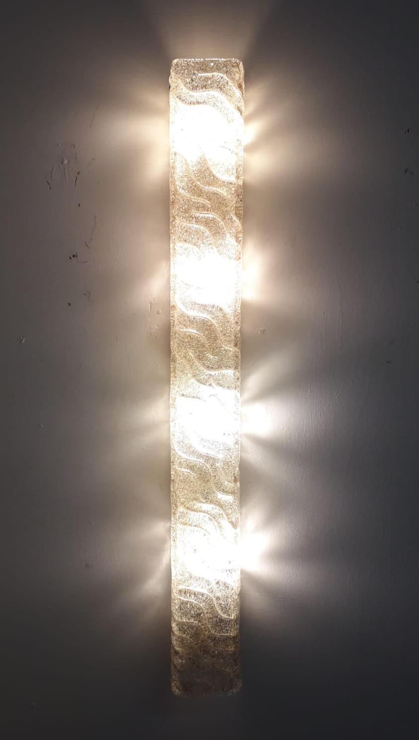 Mid-Century Modern Long Canale Sconce by Barovier e Toso - LAST 1 IN STOCK
