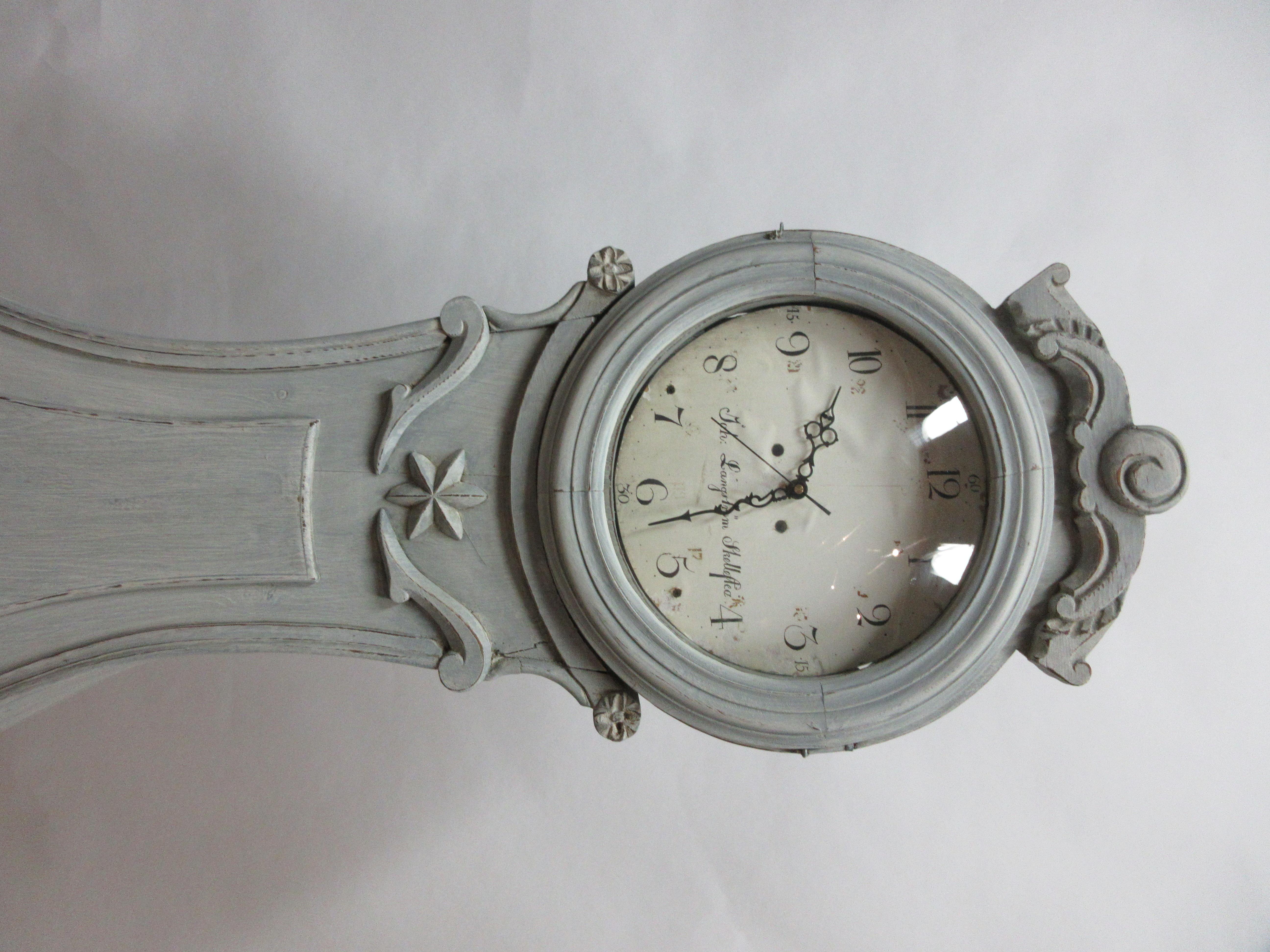 Primitive Long Case Swedish Mora Clock
