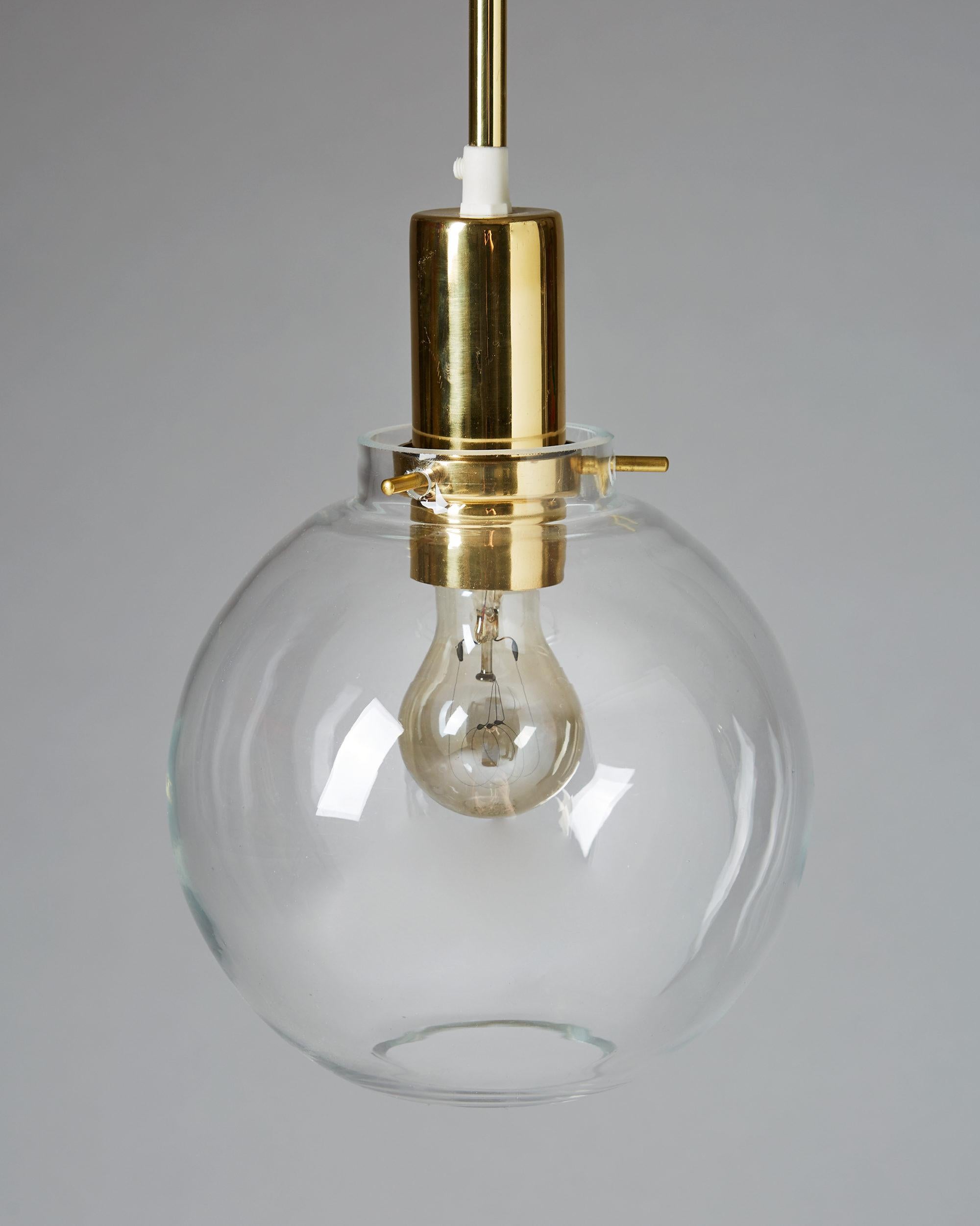 Scandinavian Modern Long Ceiling Lamps Designed by Hans-Agne Jakobsson, Sweden, 1960s