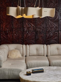 Long Ceramic Chandelier by Olivia Cognet