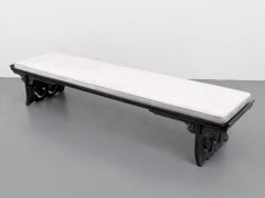 Long Cerused Oak Bench by James Mont