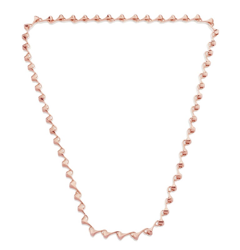 Long Chain Necklace Rose Gold For Sale at 1stDibs