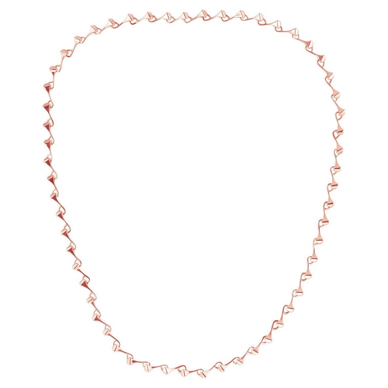 Rose gold long chain necklace Clearance