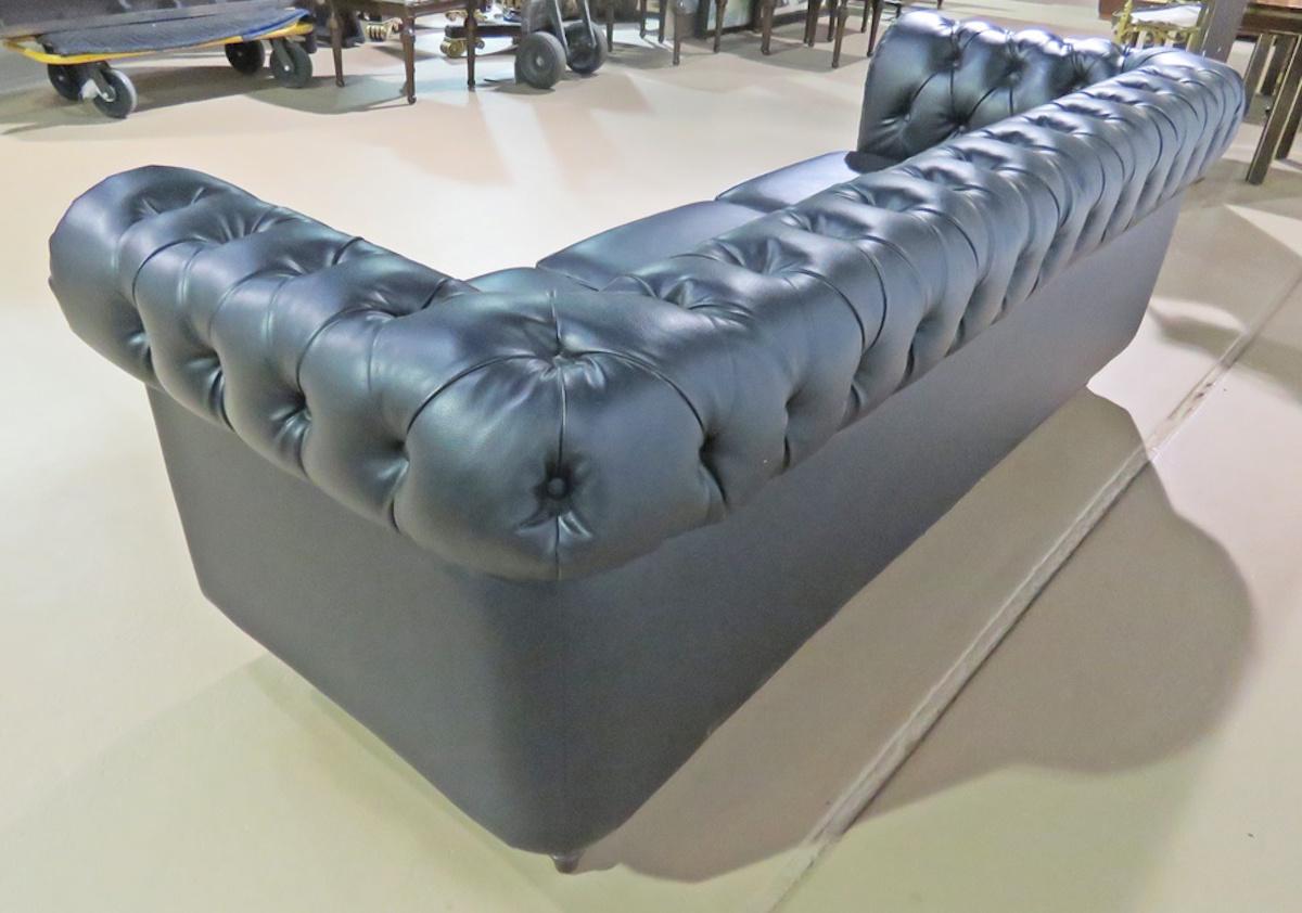 Long Chesterfield Sofa In Good Condition In Brooklyn, NY