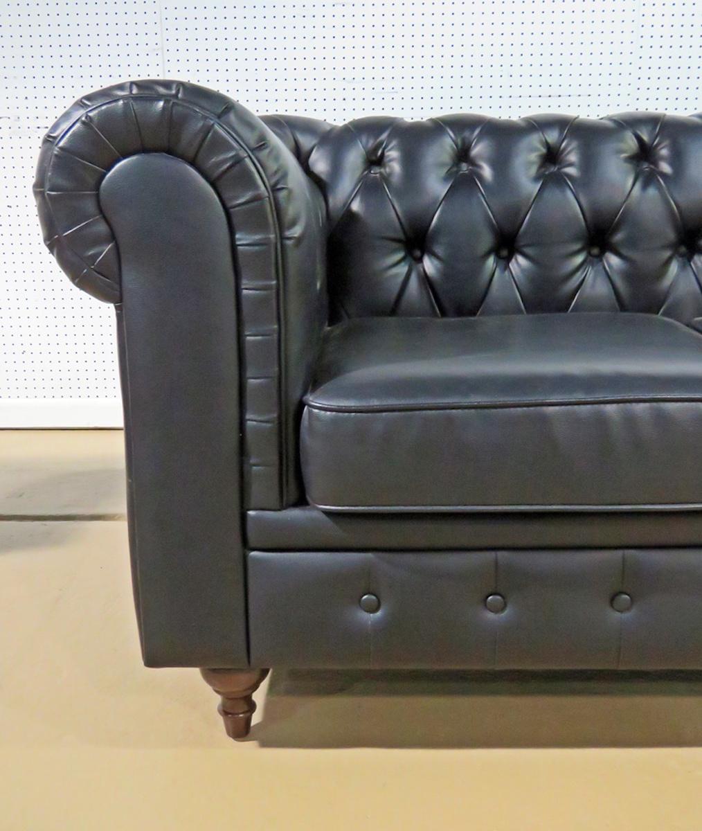 Leather Long Chesterfield Sofa