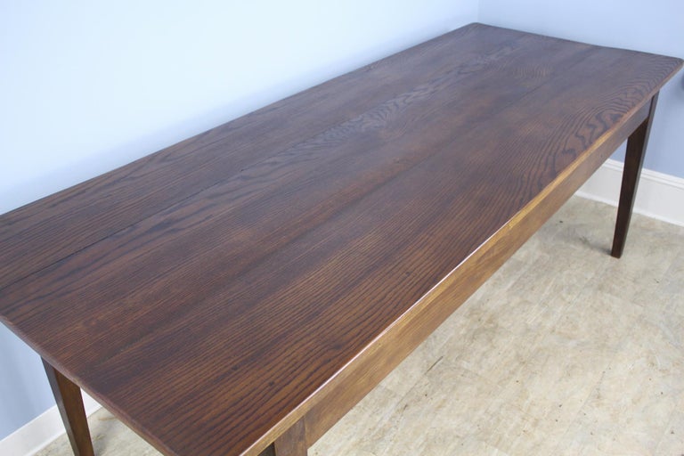 Long Chestnut Farm Table, Custom Made for Briggs House at 1stDibs