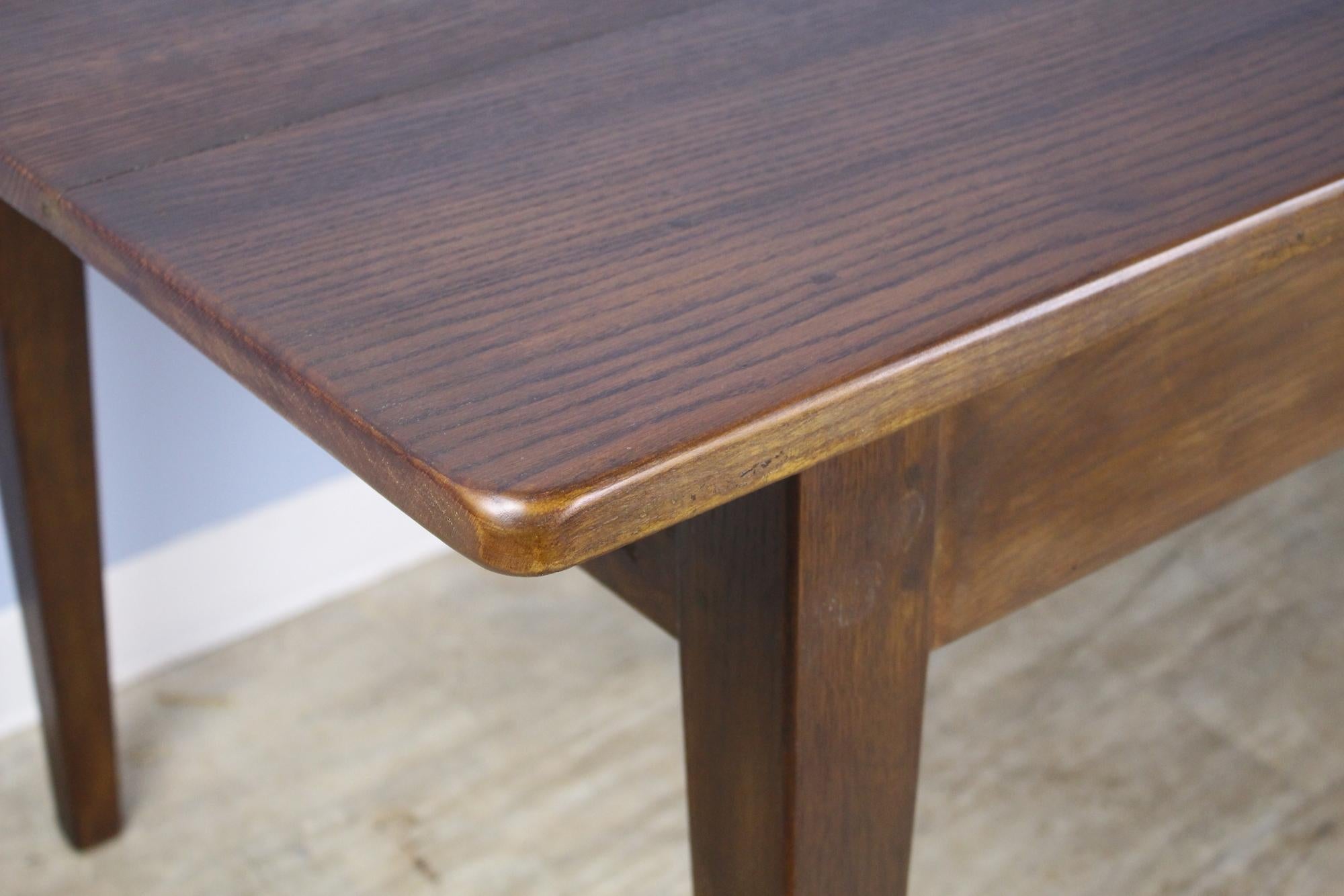 Contemporary Long Chestnut Farm Table, Custom Made for Briggs House
