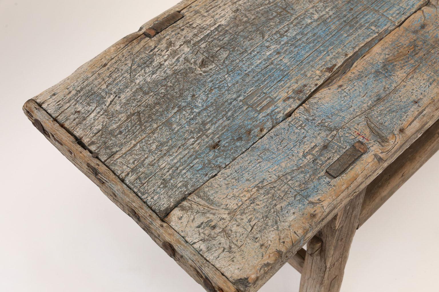 Long Chinese Elm Bench 4