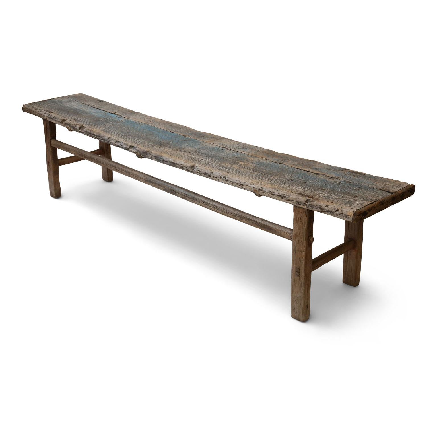 Long Chinese Elm Bench 5