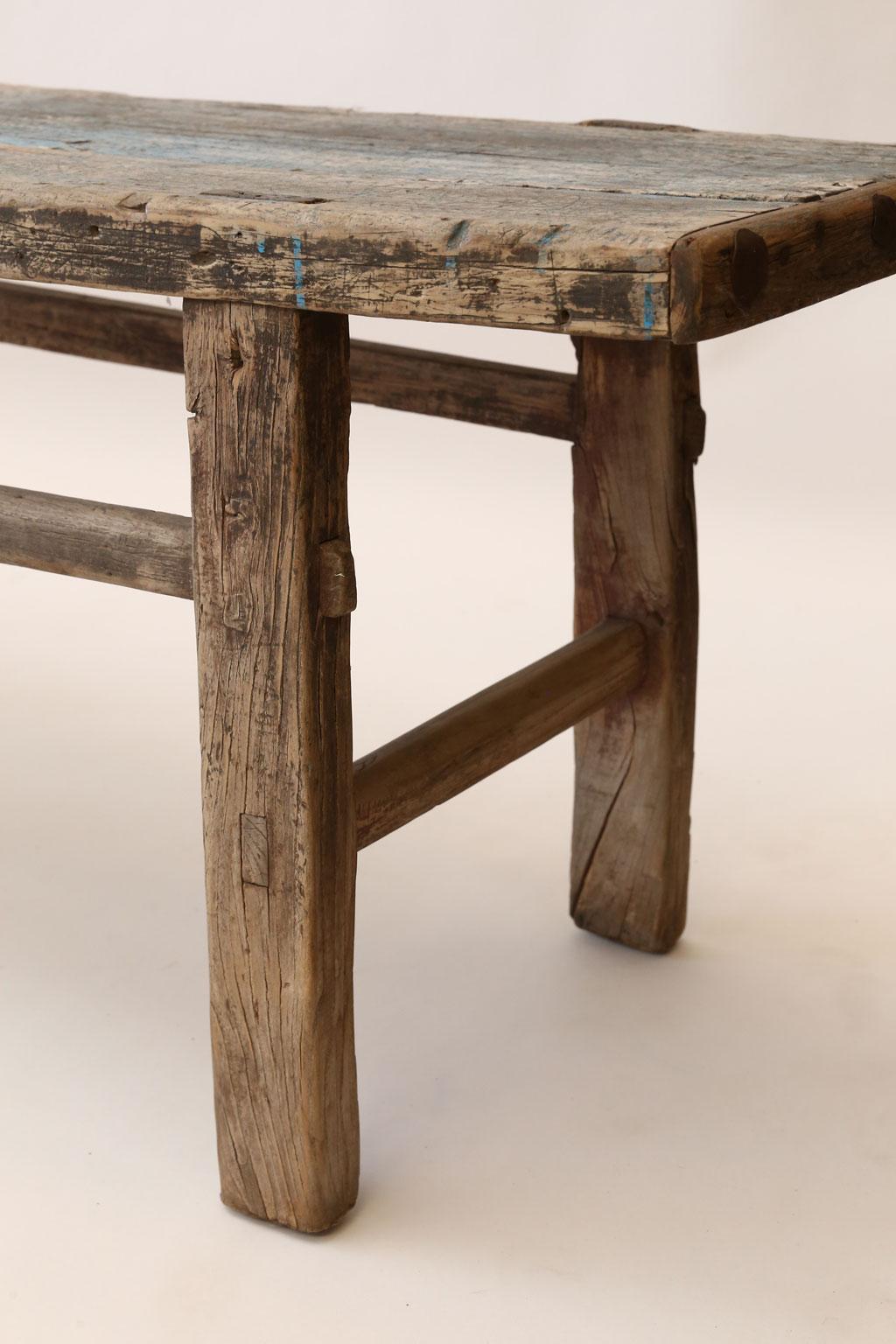 Long Chinese Elm Bench 7