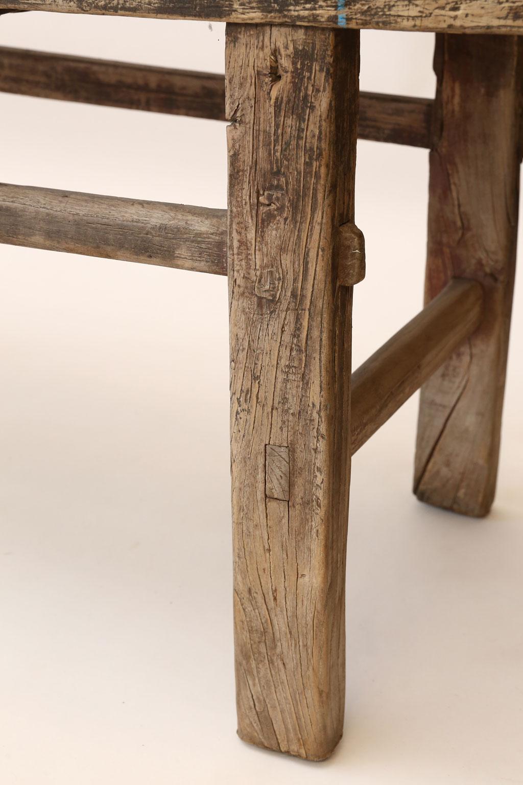 Long Chinese Elm Bench 8