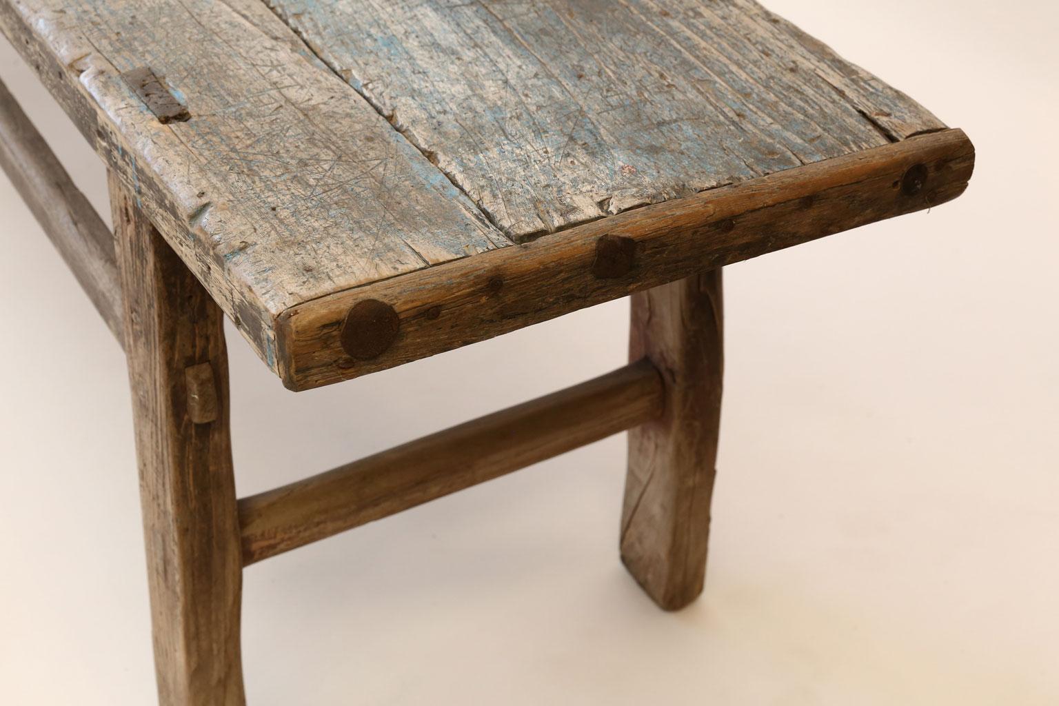 Long Chinese Elm Bench 1