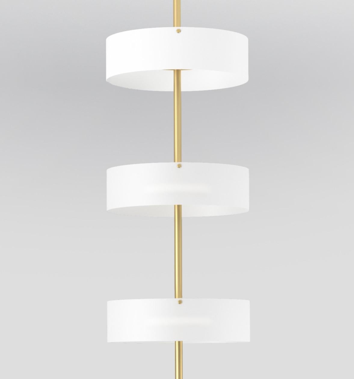 Tedesco Lampada a sospensione a forma di cerchio lungo e globo di Atelier Ati in vendita