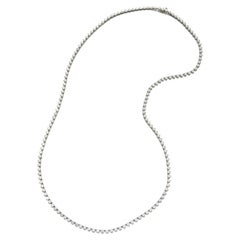 Long Classic "Collier de diamants "Riviera Platine