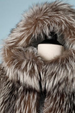 Long coat  in Silver fox furs with technical lining Escada Sport